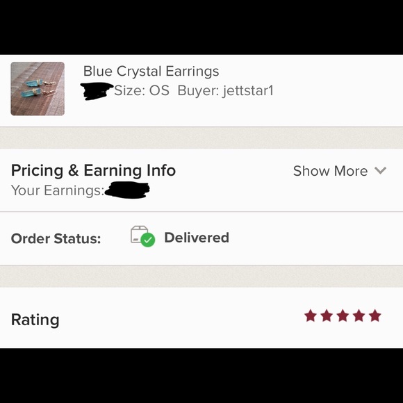 Blue Crystal Earrings restocked! Sale! - Picture 2 of 4